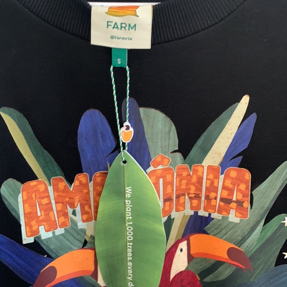 FARM RIO ‼️‼️Black Amazonia Sweater Dress NWT - Picture 13 of 14